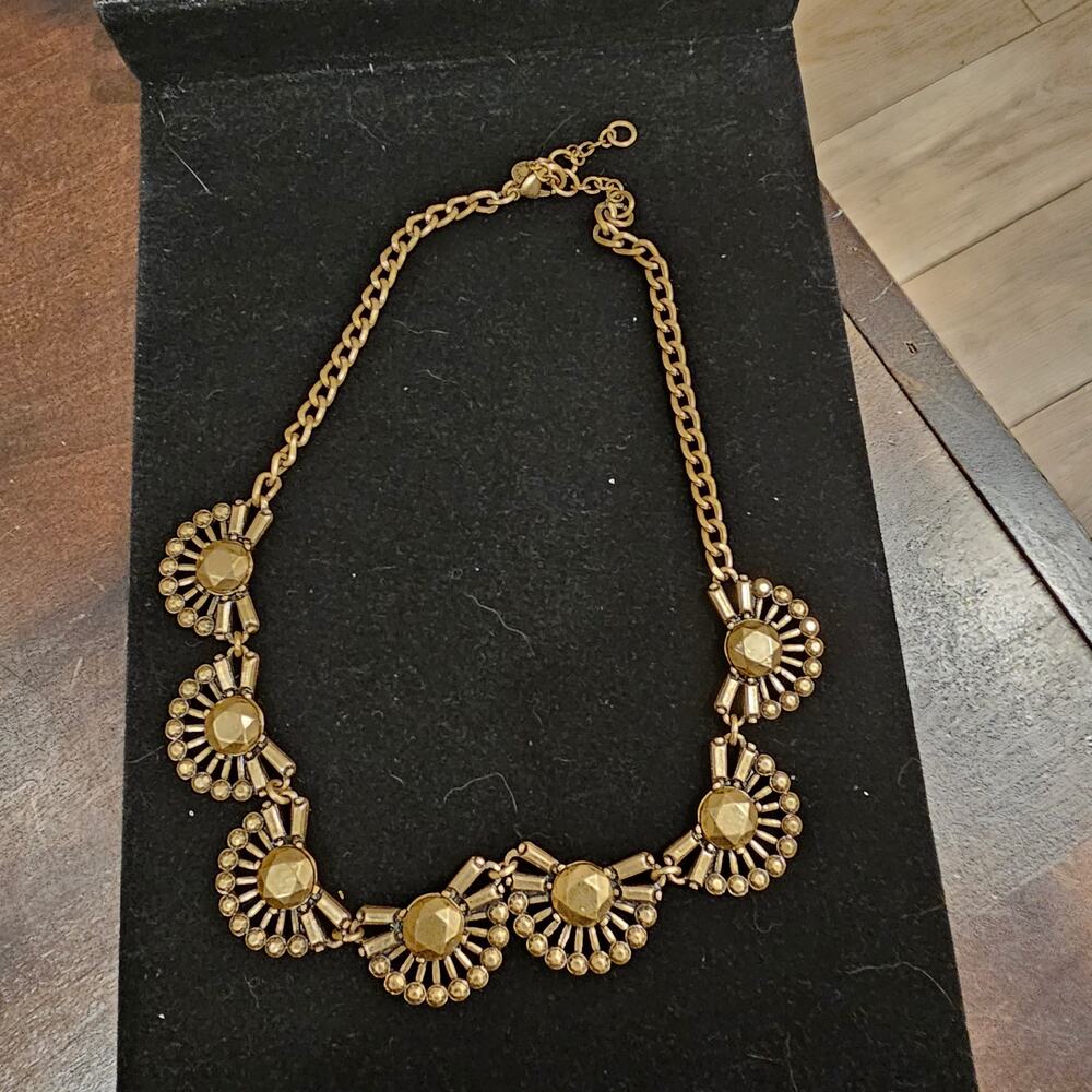 J. Crew Brass Statement Necklace